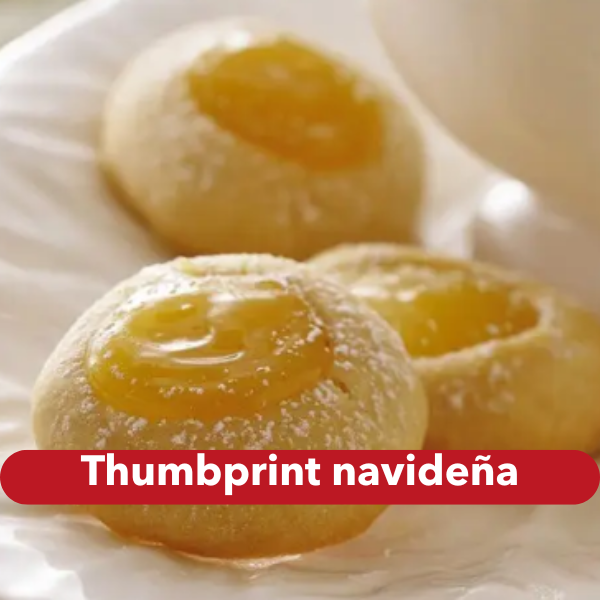 galletas de navidad, thumbprint