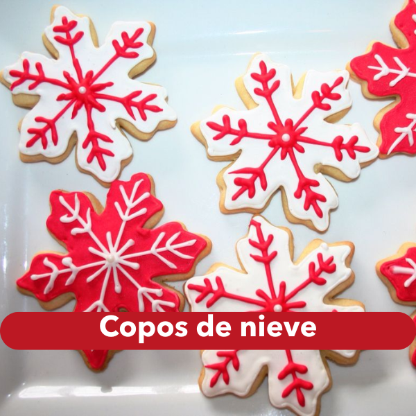 galletas de navidad, copos de nieve