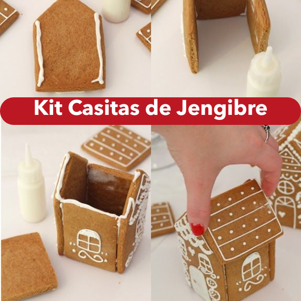 galletas de navidad, kit de casitas de jengibre