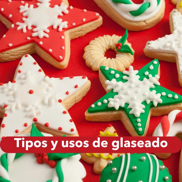 galletas navidad, tipos y usos de glaseado