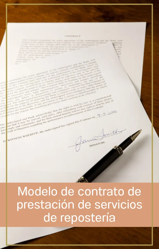bono modelo de contrato de repostería